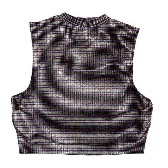 Athleta Seersucker Crop Rashguard Multicolor Top - Picture 3 of 6